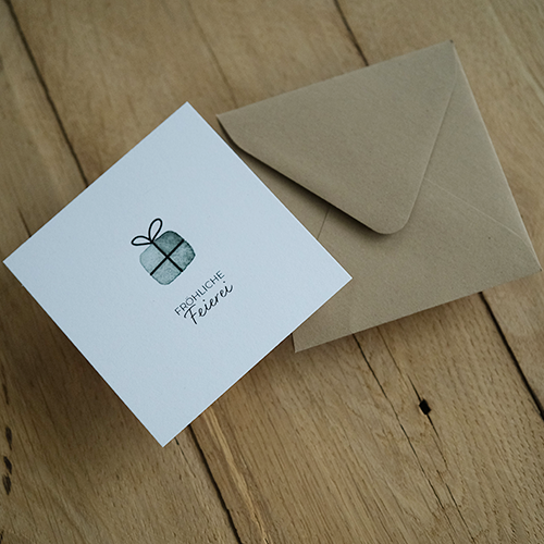 Aquarellkarte <i>Fröhliche Feierei</i>0