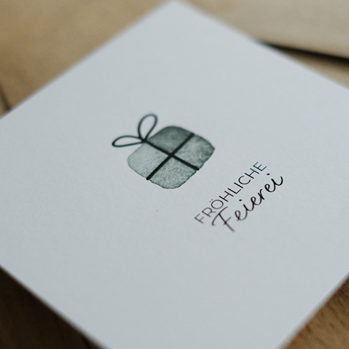 Aquarellkarte <i>Fröhliche Feierei</i>1